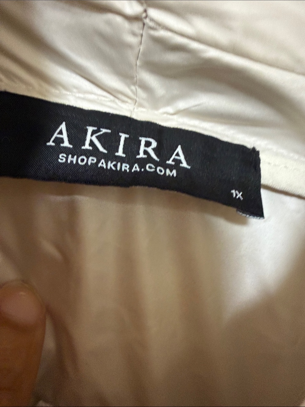 AKIRA Cream Quilted Wrap Puffer Jacket with Tie Belt - Picture 4 of 5